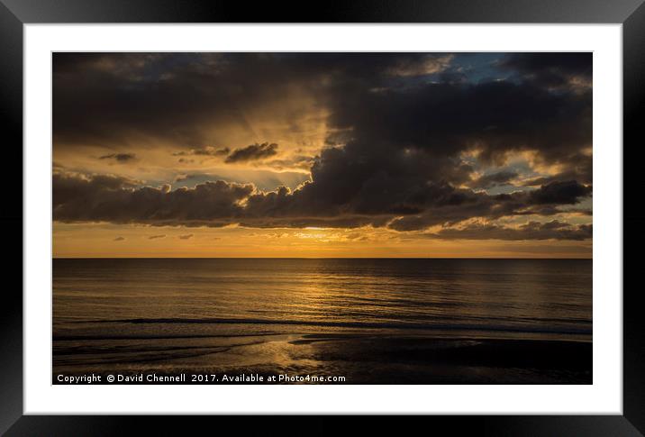 Fylde Coast Sunset Framed Mounted Print by David Chennell