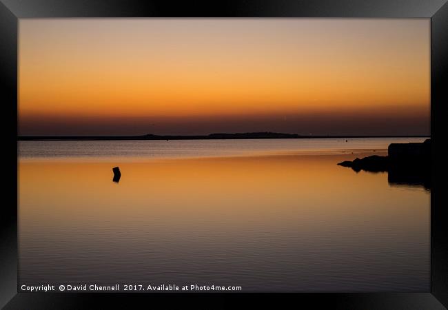 West Kirby Twilight Glow  Framed Print by David Chennell