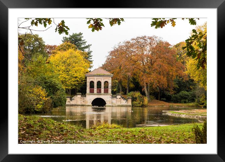 Birkenhead Park Boathouse  Framed Mounted Print by David Chennell