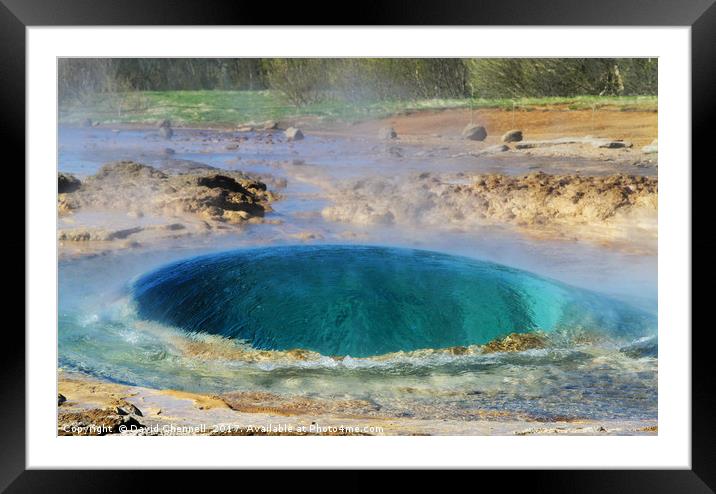 Glass Dome Geyser  Framed Mounted Print by David Chennell