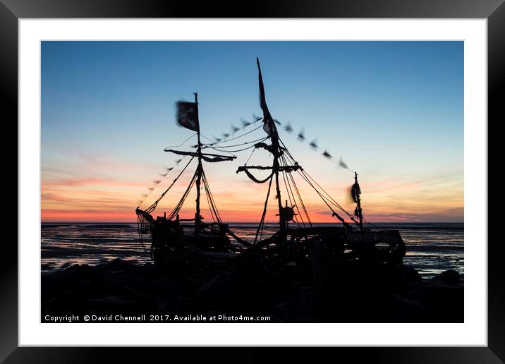 Sailing The Sunset   Framed Mounted Print by David Chennell