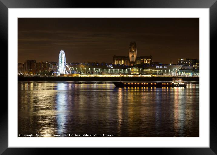 Mersey Moonshine Framed Mounted Print by David Chennell