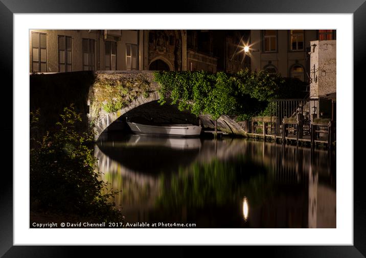 Bruges Canals Framed Mounted Print by David Chennell