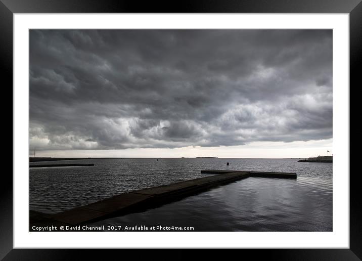 Wirral Storm Framed Mounted Print by David Chennell