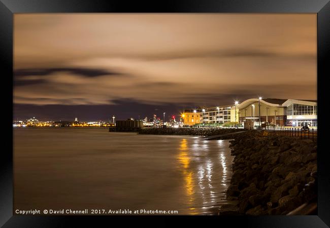 New Brighton Nightscape  Framed Print by David Chennell