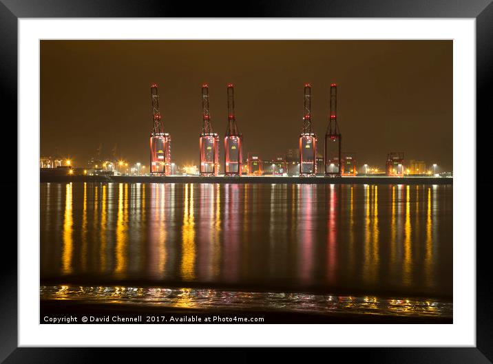 Liverpool 2 Container Terminal  Framed Mounted Print by David Chennell