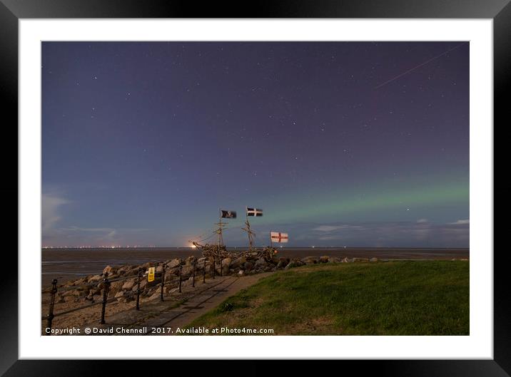 Wirral Aurora  Framed Mounted Print by David Chennell