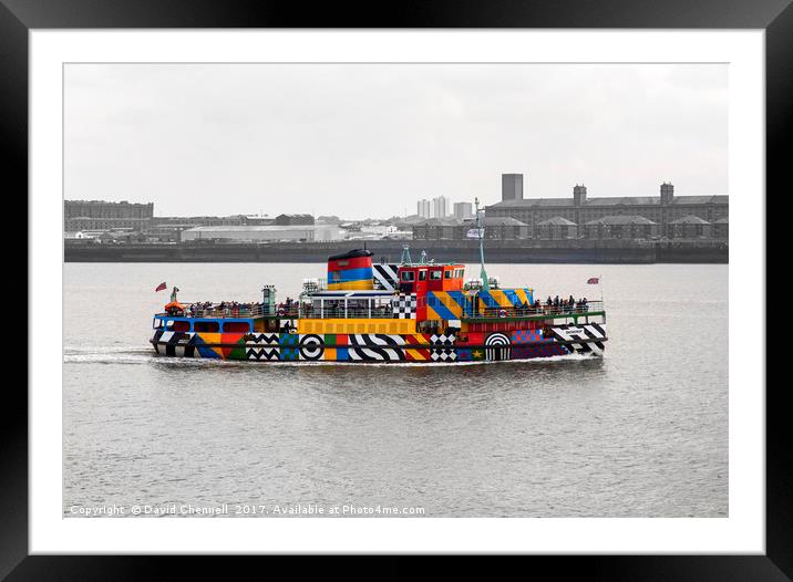 Mersey Ferry Snowdrop  Framed Mounted Print by David Chennell