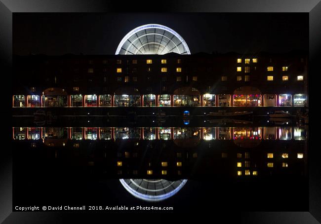 Albert Dock and Liverpool Big Wheel Framed Print by David Chennell
