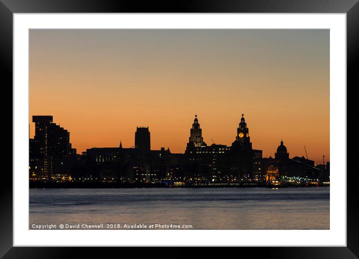 Liverpool Waterfront     Framed Mounted Print by David Chennell