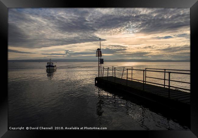 Approaching The Jetty Framed Print by David Chennell