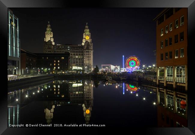 Liver Building Reflection Framed Print by David Chennell