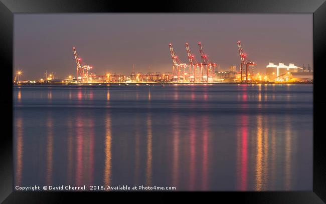 Liverpool 2 Container Terminal Magic  Framed Print by David Chennell