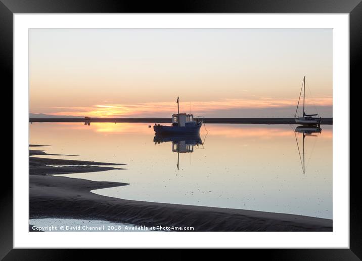 Meols Reflection Framed Mounted Print by David Chennell