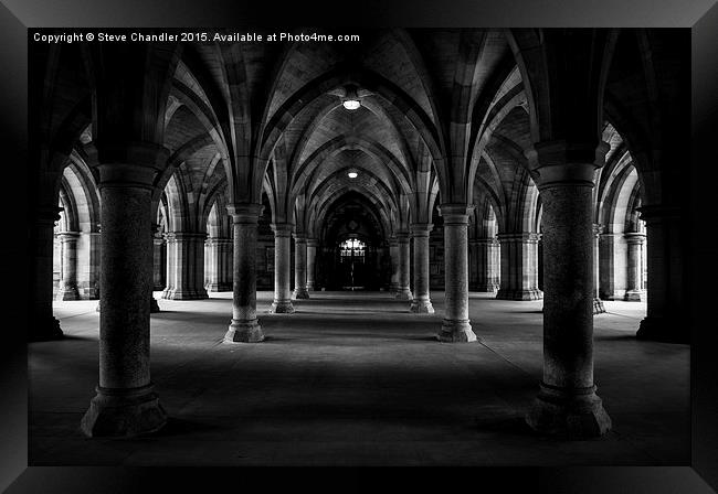  The Cloisters at Glasgow University Framed Print by Steve Chandler