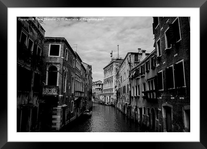  Venice Canal Framed Mounted Print by Steve Chandler