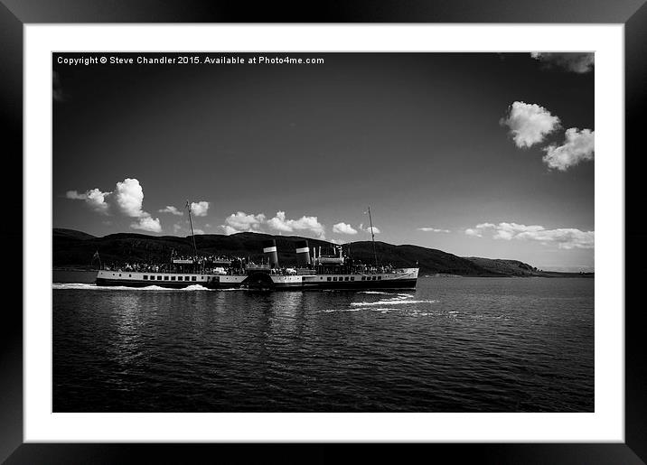  PS Waverley at Tighnabruaich, Scotland Framed Mounted Print by Steve Chandler