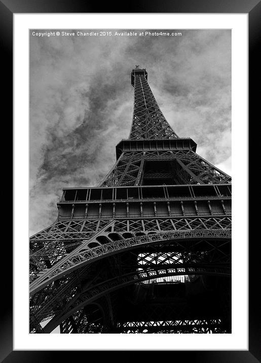  Eiffel Tower Framed Mounted Print by Steve Chandler
