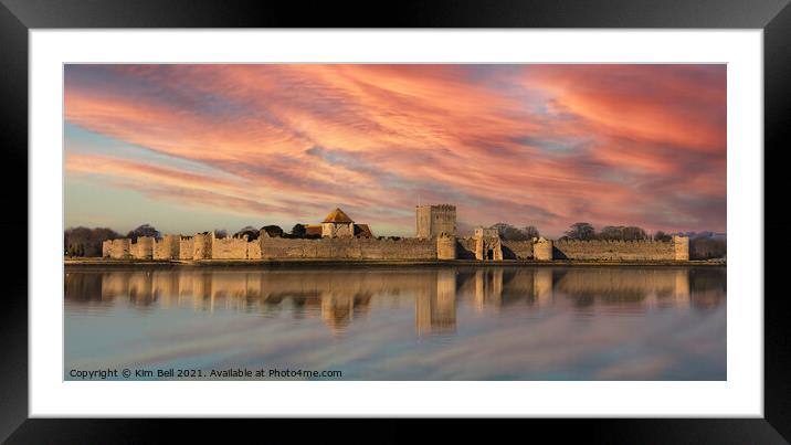 Porchester Castle Portsmouth Framed Mounted Print by Kim Bell
