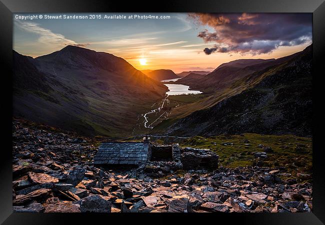  Sunset Over Buttermere from Warnscale Framed Print by Stewart Sanderson