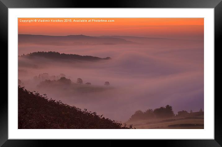  Foggy morning in Peaks Framed Mounted Print by Vladimir Korolkov