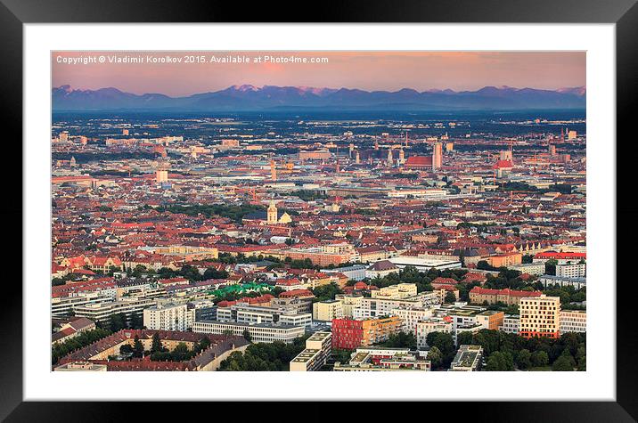  Sunset over Munich Framed Mounted Print by Vladimir Korolkov