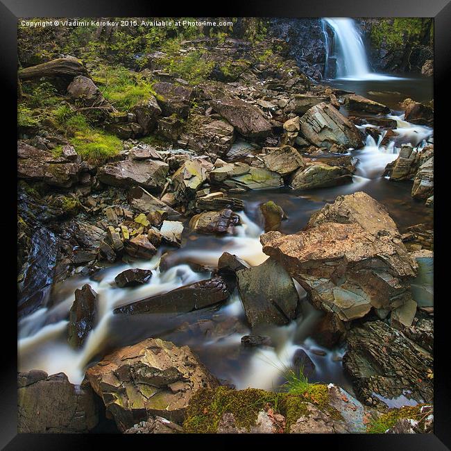 Welsh Waterfall Framed Print by Vladimir Korolkov