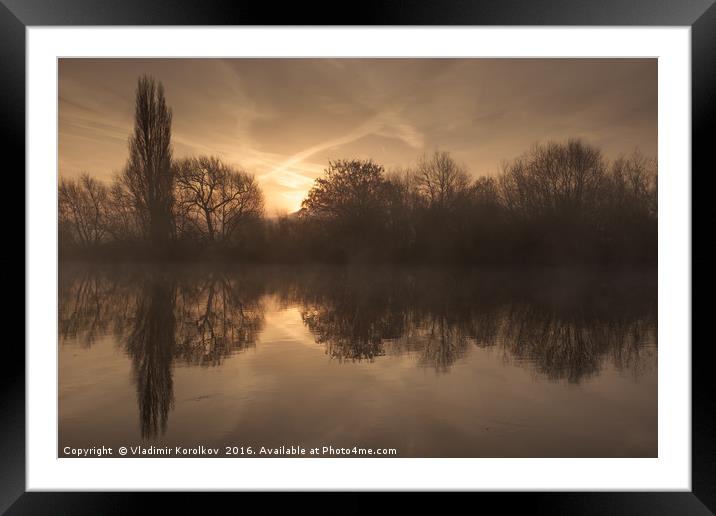 Morning on river Trent  Framed Mounted Print by Vladimir Korolkov