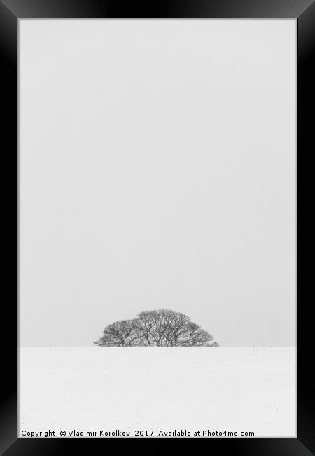 Simplicity of winter landscapes Framed Print by Vladimir Korolkov