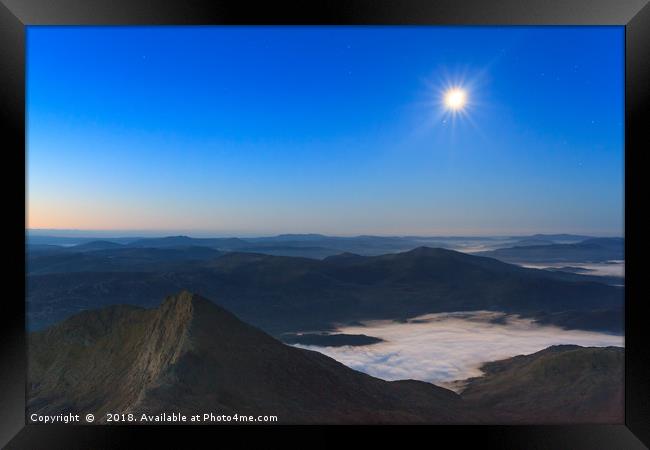 Moonrise over Snowdonia Framed Print by Vladimir Korolkov