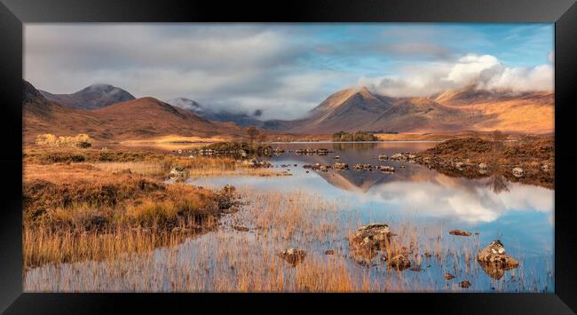 Rannoch Moor and the Black Mount at Sunrise Framed Print by Miles Gray