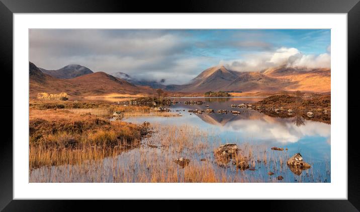 Rannoch Moor and the Black Mount at Sunrise Framed Mounted Print by Miles Gray