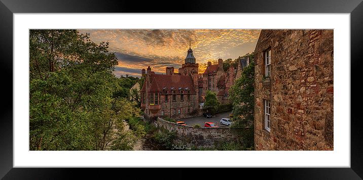  Sunset Over Dean Village, Edinburgh Framed Mounted Print by Miles Gray