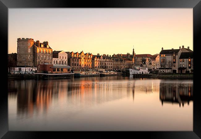  Winter Sunset at the Shore, Leith Framed Print by Miles Gray