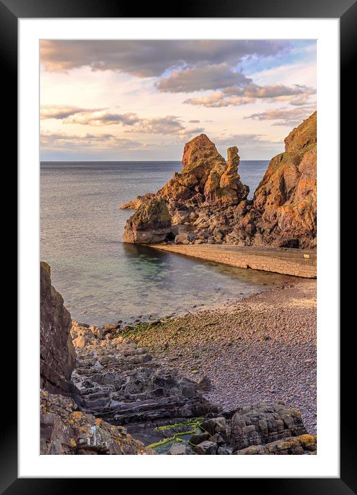 Pettico Wick Bay, St Abbs Framed Mounted Print by Miles Gray