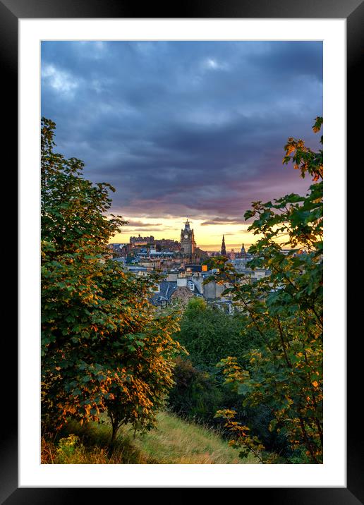 The City of Edinburgh (Portrait) Framed Mounted Print by Miles Gray