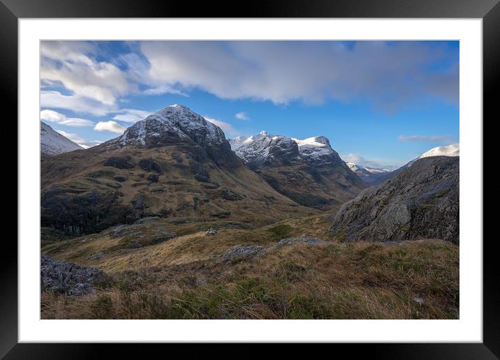 The Three Sisters, Glencoe Framed Mounted Print by Miles Gray