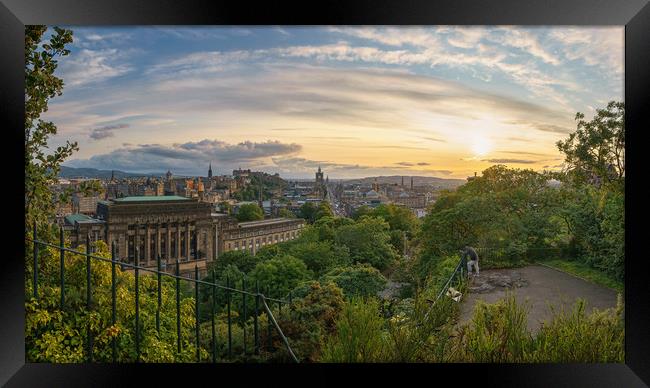 Golden Hour over the Edinburgh Skyline Framed Print by Miles Gray