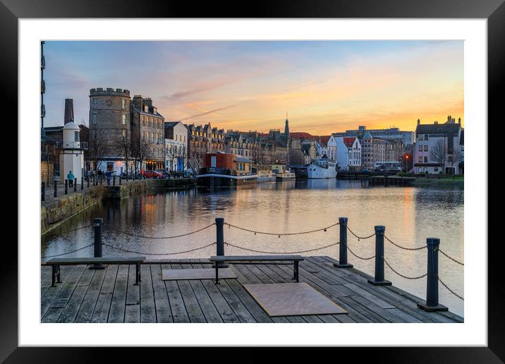 Pastel coliurs at the Shore, Leith Framed Mounted Print by Miles Gray
