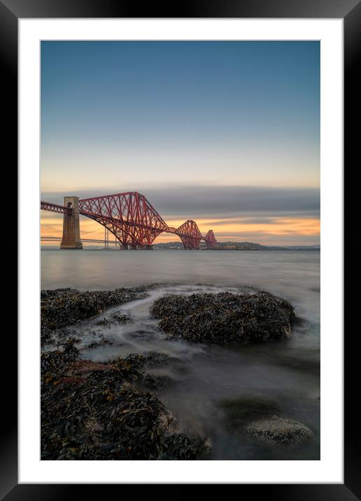 Forth Bridge at High Tide Framed Mounted Print by Miles Gray