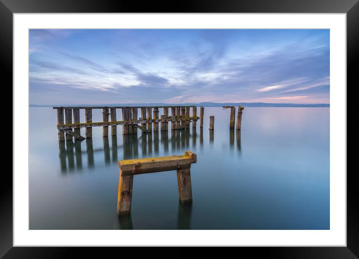 The Old Pier at Granton Harbour, Edinburgh Framed Mounted Print by Miles Gray