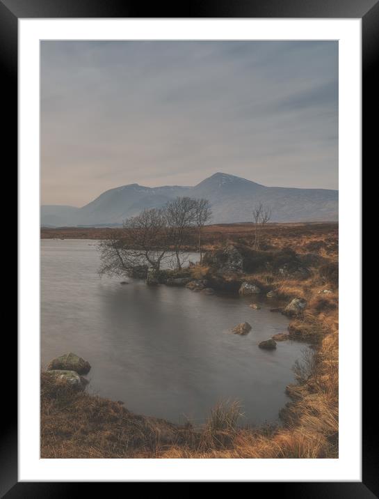 Mist over Rannoch Moor (Portrait) Framed Mounted Print by Miles Gray