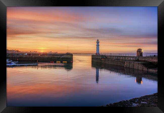 Newhaven at twilight Framed Print by Miles Gray