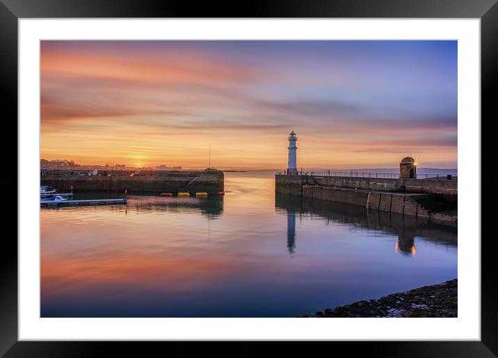 Newhaven at twilight Framed Mounted Print by Miles Gray