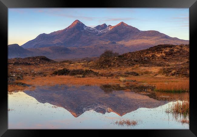 The Cuillin at Sunrise Framed Print by Miles Gray