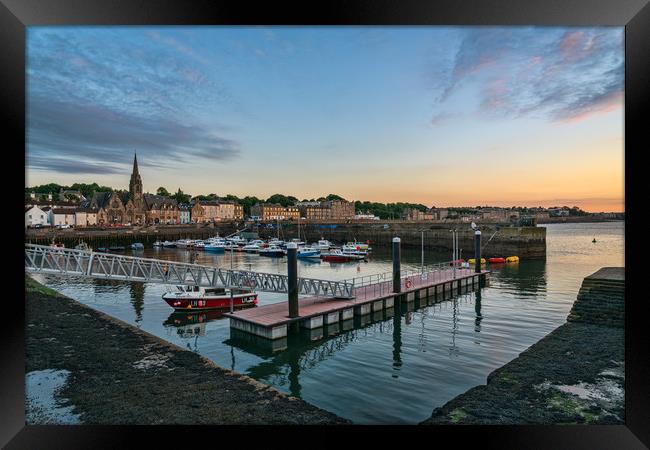 Blue hour at Newhaven Harbour Framed Print by Miles Gray