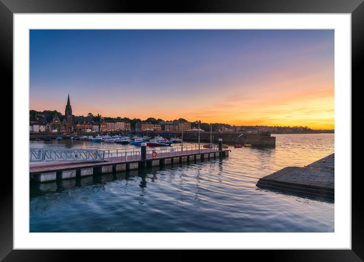 Twilight at Newhaven Harbour Framed Mounted Print by Miles Gray