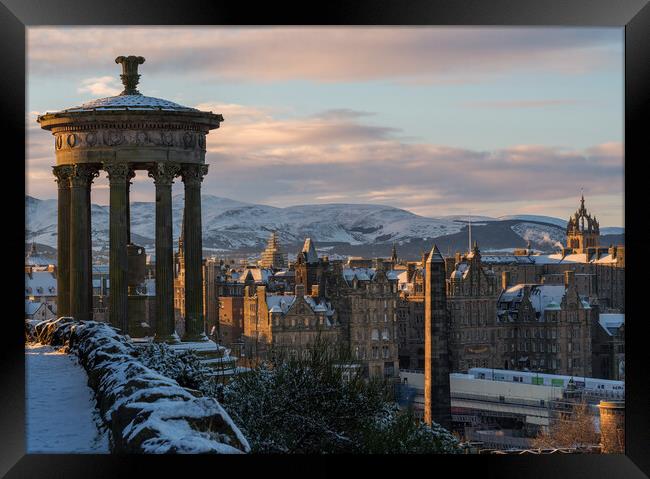 The City of Edinburgh from Calton Hill Framed Print by Miles Gray