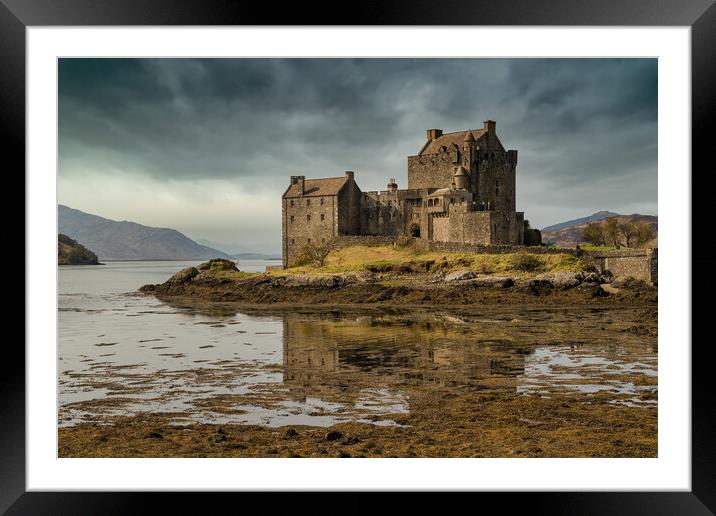Moody Eilean Donan Castle Framed Mounted Print by Miles Gray