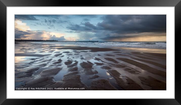 Big Skies on South Shields Beach Framed Mounted Print by Ray Pritchard
